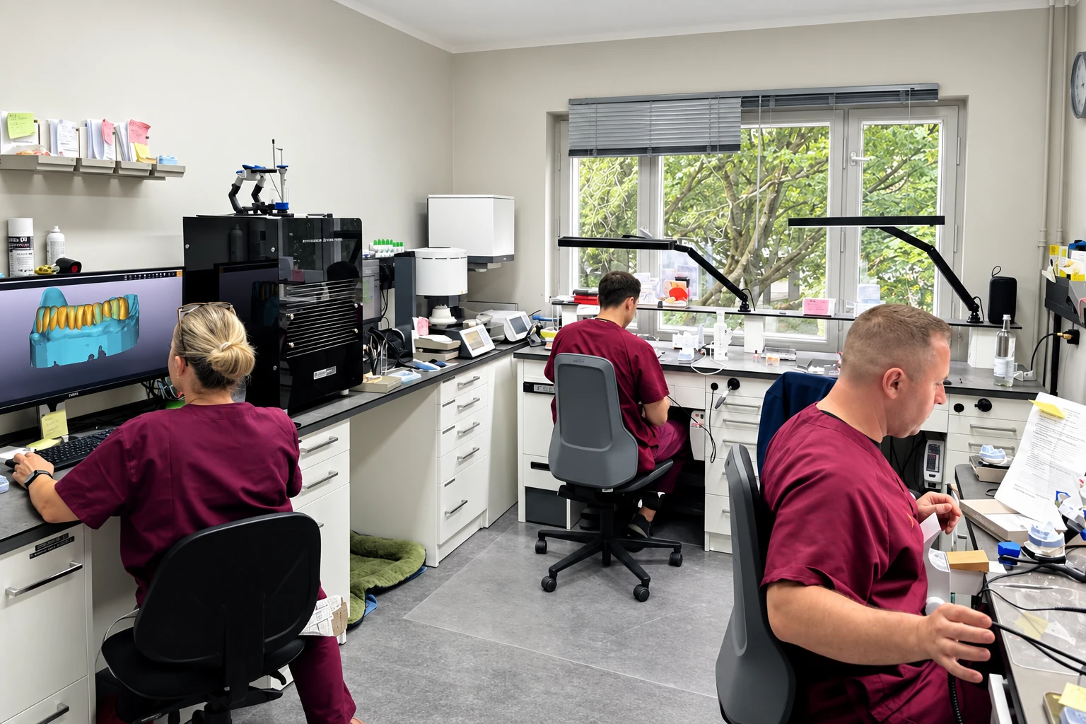 Zahntechnik-Team bei der Arbeit
